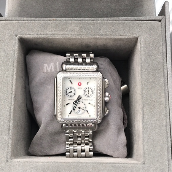 Michelle deco diamond silver watch - Picture 1 of 5